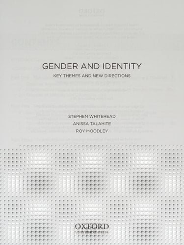 Gender and Identity: Key Themes and New Directions