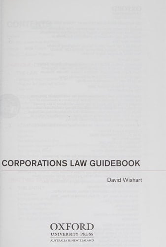 Corporations Law (Law Guidebook Series)