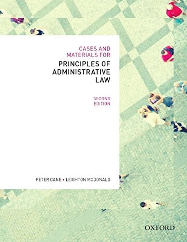 Cases & Materials for Principles of Administrative Law