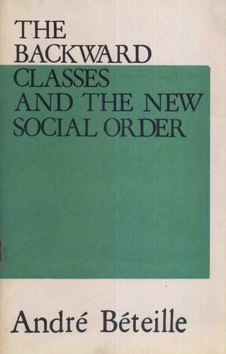 The backward classes and the new social order (Ambedkar memorial lectures)