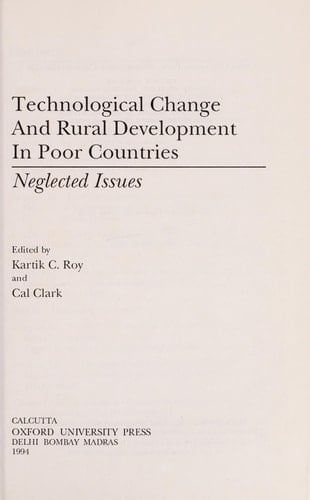 Technological Change and Rural Development in Poor Countries: Neglected Issues