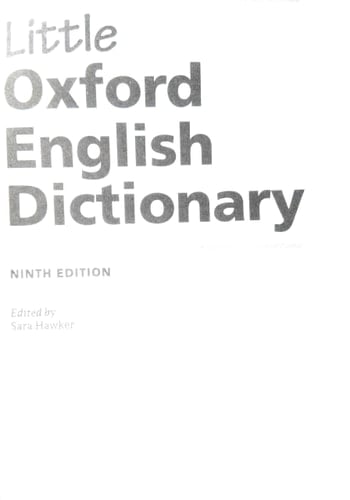 Little Oxford English Dictionary