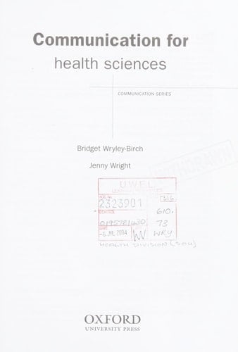 Communication for Health Sciences