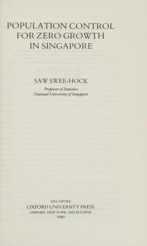 Population control for zero growth in Singapore
