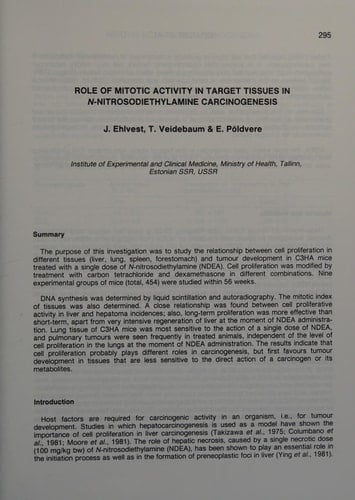 Modulators of Experimental Carcinogenesis: Proceedings of a Symposium organized by the IARC and the All-Union Cancer Research Centre of the USSR ... Sciences, held in Moscow, 28-30 June 1982.