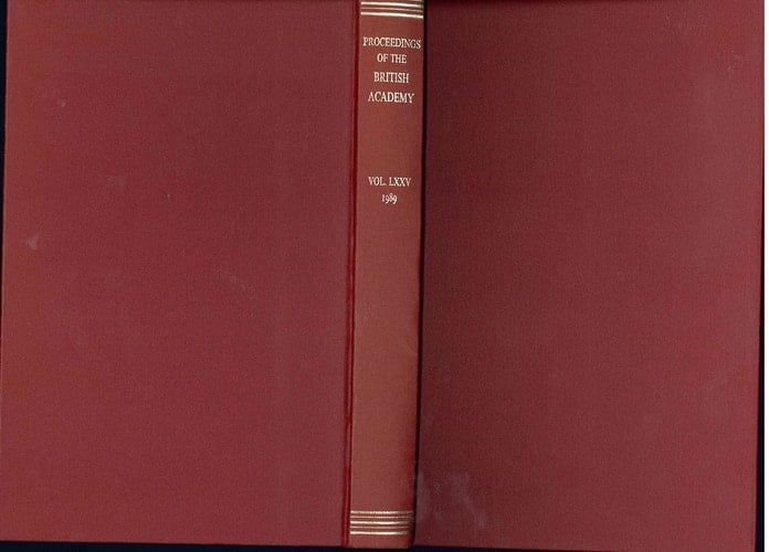 Proceedings Brit Acad 75, 1989 (Proceedings of the British Academy, Vol. 75)