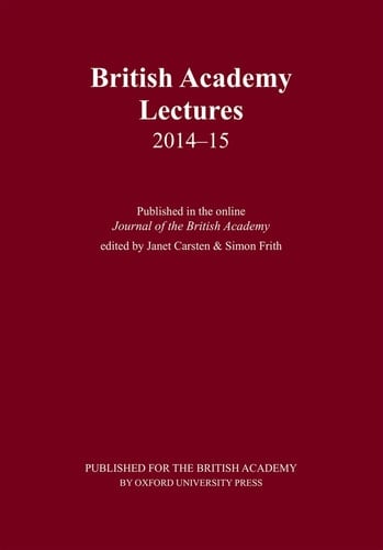 British Academy Lectures 2014-15 (British Academy Lectures Series)