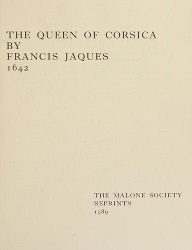 The Queen of Corsica