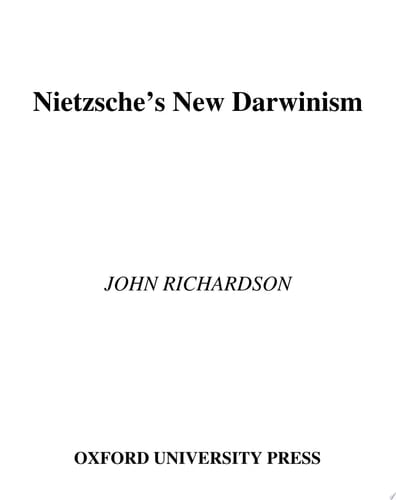 Nietzsche's New Darwinism