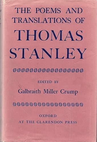 The Poems and Translations of Thomas Stanley