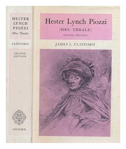 HESTER LYNCH PIOZZI: MRS.THRALE (OXFORD REPRINTS S.)