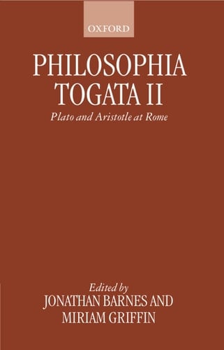 Philosophia Togata: v.2: Plato and Aristotle at Rome