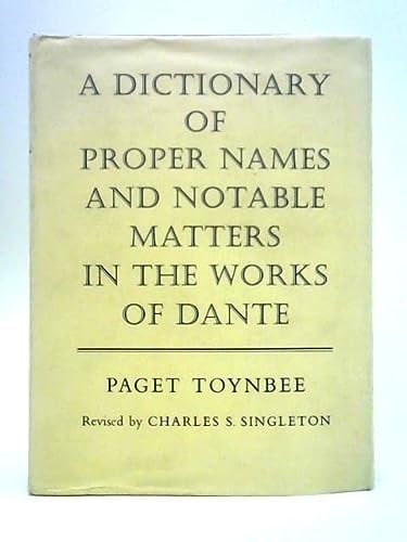 Dictionary Proper Names in Works Dante 2/E
