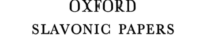 Oxford Slavonic Papers (v. 8)