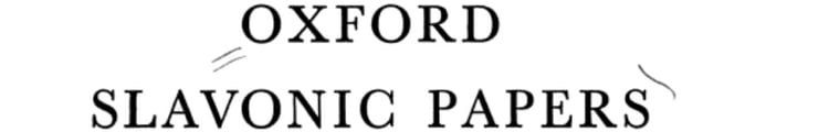 Oxford Slavonic Papers