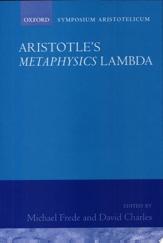 Aristotle's "Metaphysics", "Lambda" (Symposia Aristotelica)