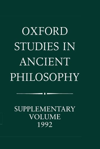 Methods of Interpreting Plato and his Dialogues: Oxford Studies in Ancient Philosophy: Supplementary Volume, 1992 (Oxford Studies in Ancient Philosophy)