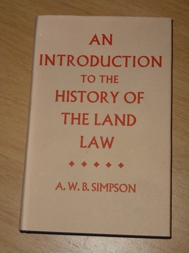 Introduction to the History of Land Law