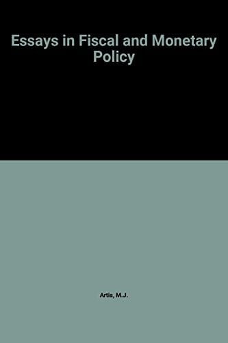 Essays in fiscal and monetary policy
