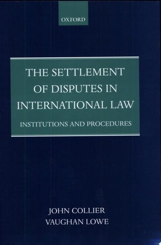 The Settlement of Disputes in International Law Institutions and Procedures (Paperback)