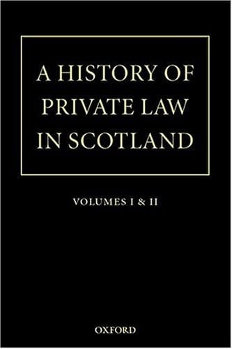 A History of Private Law in Scotland