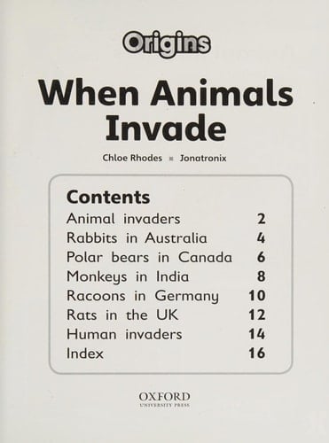 Project X Origins: Orange Book Band, Oxford Level 6: Invasion: When Animals Invade