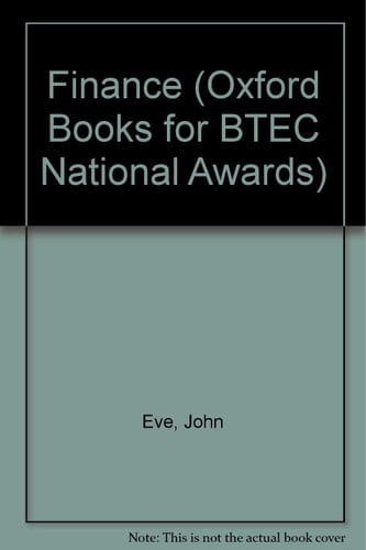 Oxford Books for BTEC National Awards: Finance (Oxford Books for BTEC National Awards)