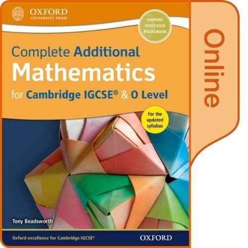 Complete Additional Mathematics for Cambridge IGCSE (R) & O Level Online Book
