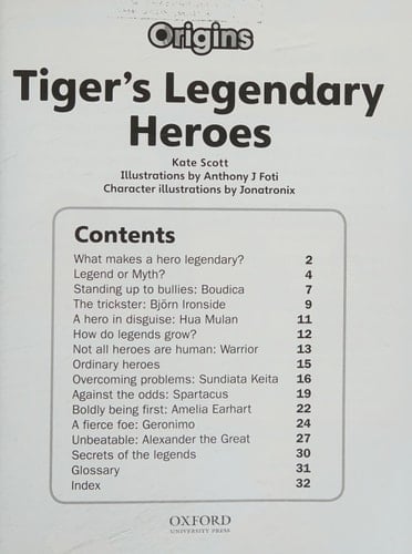 Project X Origins: Grey Book Band, Oxford Level 12: Myths and Legends: Tiger's Legendary Heroes