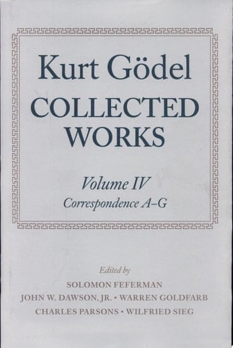 Collected Works: Volume IV: Correspondence, A-G (Collected Works Series)