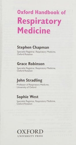 Oxford Handbook of Respiratory Medicine (Oxford Handbooks Series)