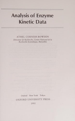 Analysis of Enzyme Kinetic Data
