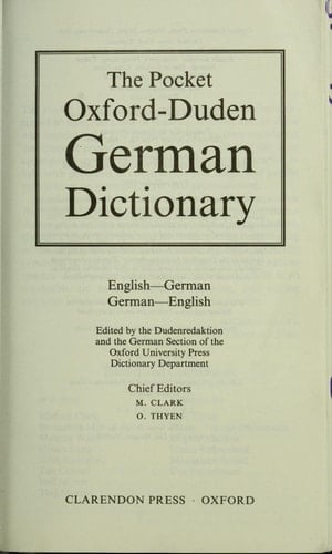 The Pocket Oxford-Duden German Dictionary