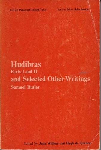 Hudibras: Parts 1 and 2 and Selected Other Writings (Oxford Paperback English Texts)