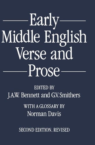 Early Middle English Verse and Prose. 1155-1300