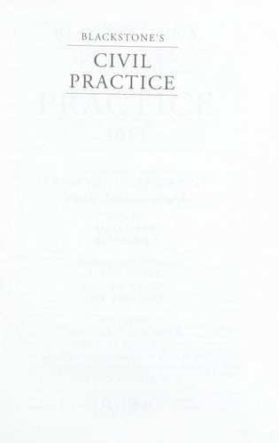 Blackstone's Civil Practice 2015