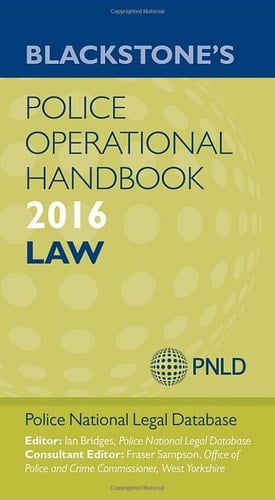 Blackstone's Police Operational Handbook 2016
