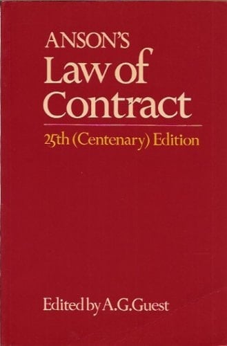 Anson's Law of Contract
