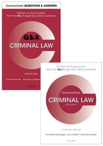 Criminal Law Revision Pack 2016: Law revision and study guide (Concentrate)