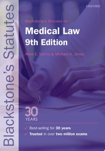 Blackstone's Statutes on Medical Law (Blackstone's Statute Series)