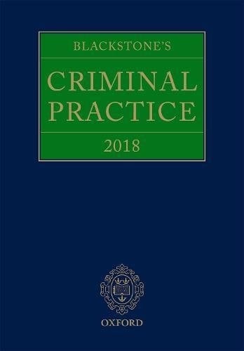 Blackstone's Criminal Practice 2018