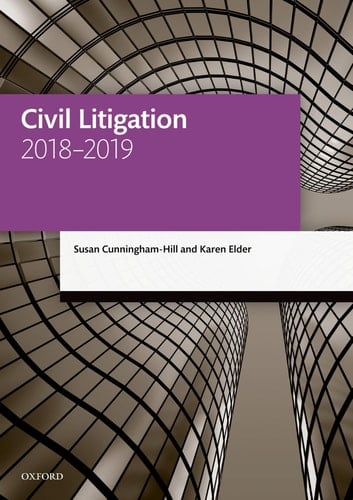 Civil Litigation 2018-2019 (Legal Practice Course Manuals)