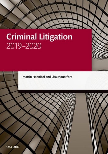 Criminal Litigation 2019-2020 (Legal Practice Course Manuals)
