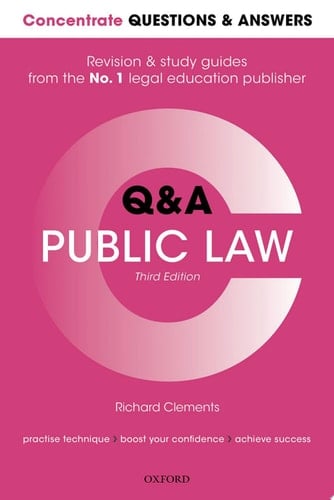 Concentrate Questions and Answers Public Law: Law Q&A Revision and Study Guide (Concentrate Questions & Answers)