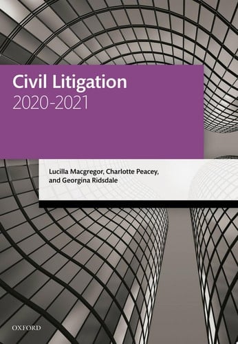 Civil Litigation 2020-2021 (Legal Practice Course Manuals)