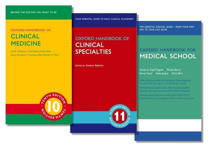 Oxford Handbook of Clinical Medicine, Oxford Handbook of Clinical Specialties, and Oxford Handbook for Medical School Pack (Oxford Medical Handbooks)
