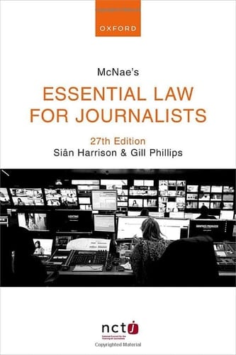 McNae's Essential Law for Journalists