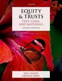 Equity & Trusts Text, Cases, And Materials 4e