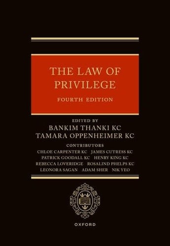 The Law of Privilege