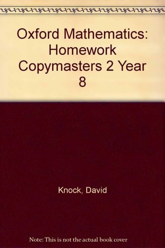 Oxford Mathematics: Homework Copymasters 2